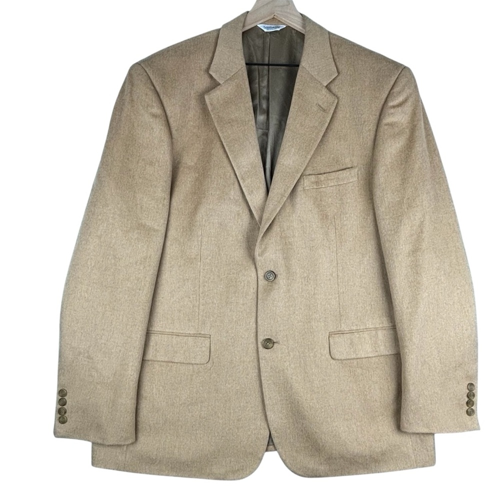 Joseph & Feiss Jacket Mens 46 Long Tan 100%‎ Camel Hair Sport Coat